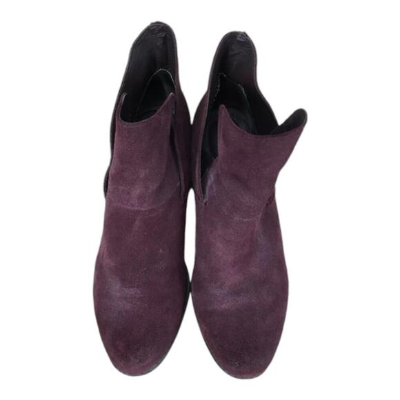 Me Too Boots Womens Zeus Ankle Booties Block Heels Red Leather Pull On‎ 8 M - Picture 4 of 10